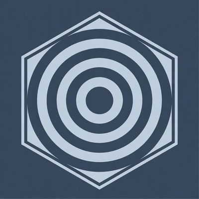 Circle pattern on hexagon background