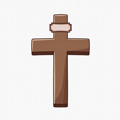 Simple wooden cross design with no details