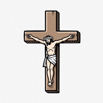 Jesus on the cross artwork