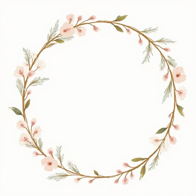 Floral circle design for decoration