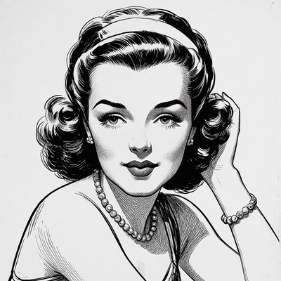 Portrait of a woman with curls