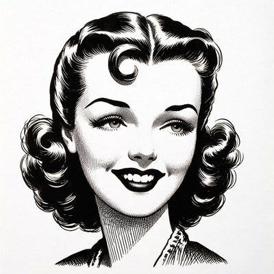 Woman smiling with curly hair