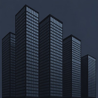 City skyline at night time