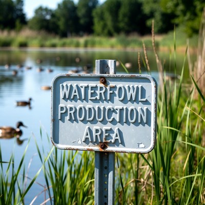 Waterfowl production area by the lake