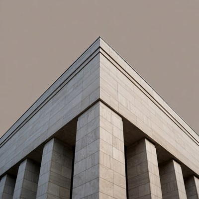 Building corner view in daylight