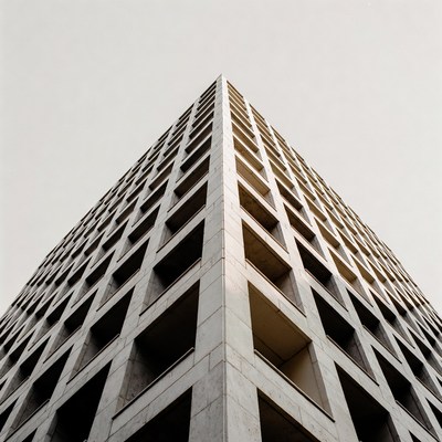 Modern building at an angle