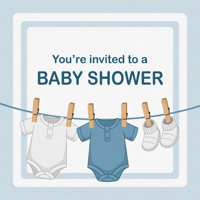 Invitation for a baby shower event