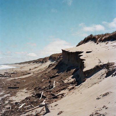 Erosion on coastal beach trail