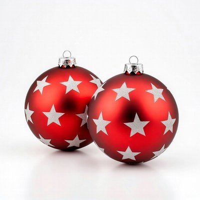 Christmas ornaments with stars design