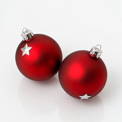 Red christmas ornaments that shine bright