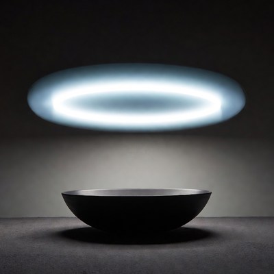 Floating light above a bowl