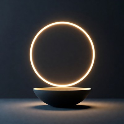 Light circle above a bowl
