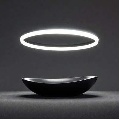 Light and bowl create visual effect