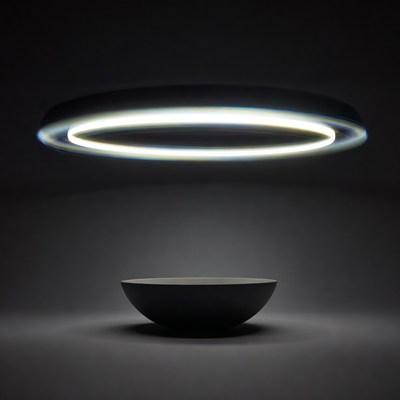 Floating light above a bowl