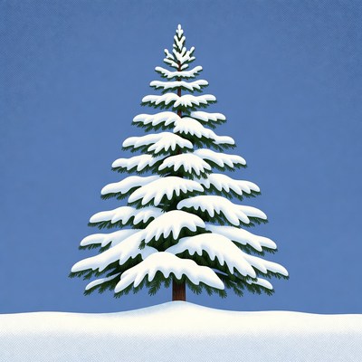 Snow covered tree in winter