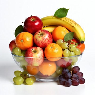 Fruit bowl with apples and bananas
