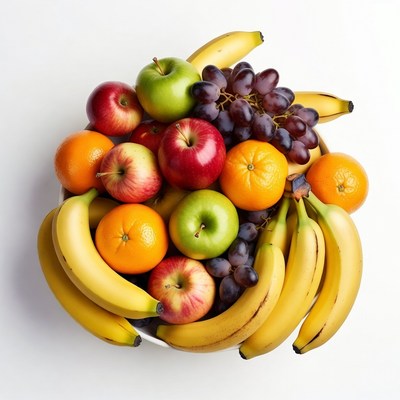 Fruit bowl with apples and bananas