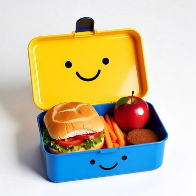 Lunchbox with food items inside