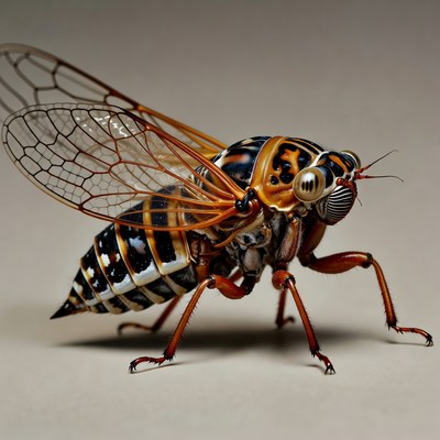 Cicada on a neutral background