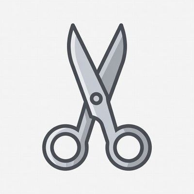 Scissors resting on a flat surface