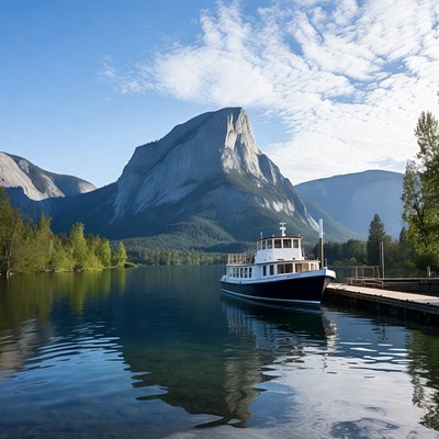 Scenic view of lake and mountain