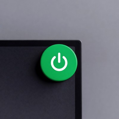 Power button on computer monitor