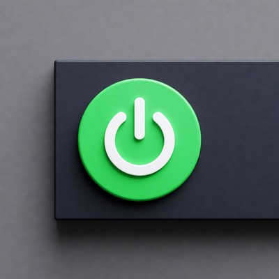 Button on grey background with simple design