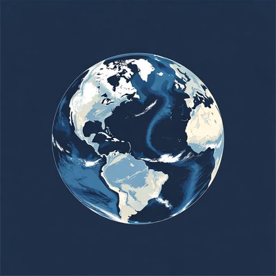 Earth globe graphic on dark background