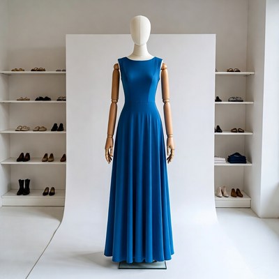 Dress display in a store