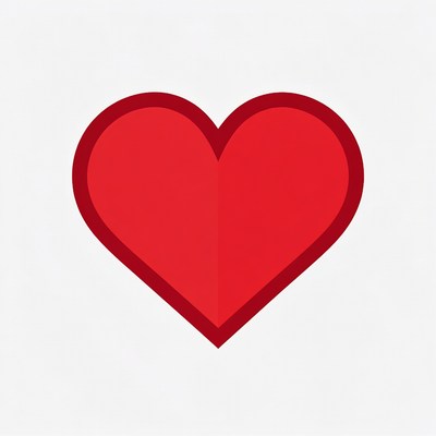 Heart shape on white background