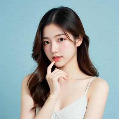 Young woman with finger on lips