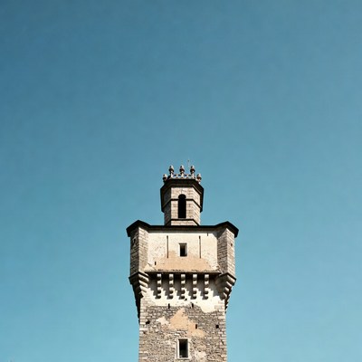 Historic tower against clear sky