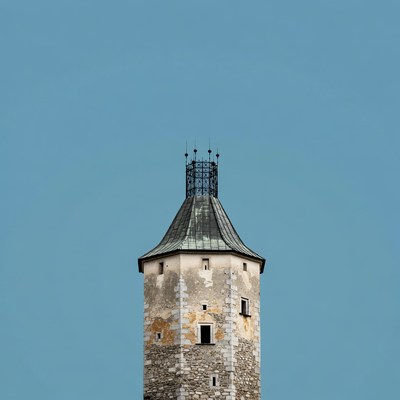 Historic tower against clear sky