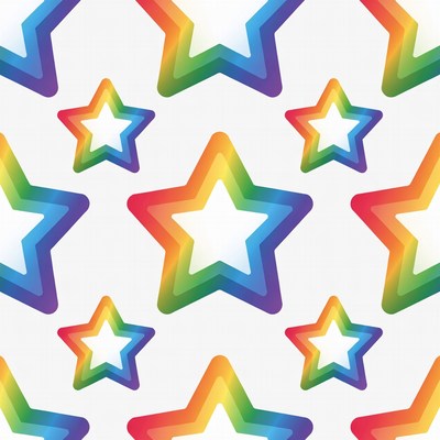 Colorful stars with bright colors on a background