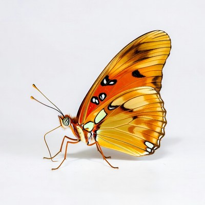 Colorful butterfly on a white background