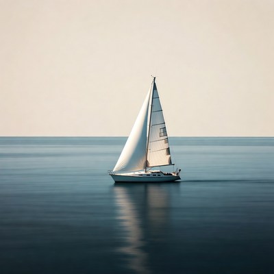 Sailing on still waters in the afternoon