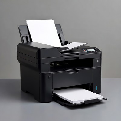 Office printer with paper loading