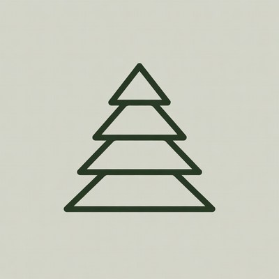 Simple green tree outline design