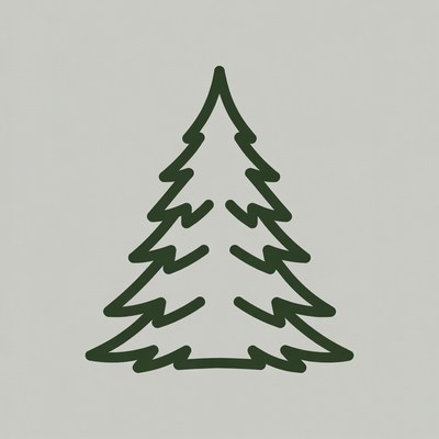 Simple green tree drawing