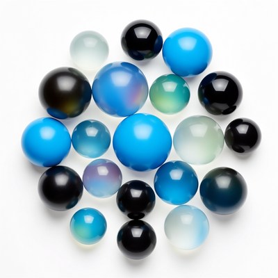 Colorful collection of glass balls