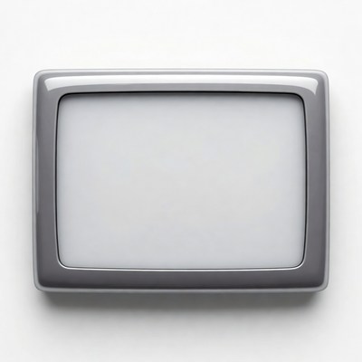 Display screen on plain background