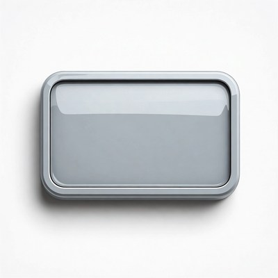 Simple gray rectangular object on white background