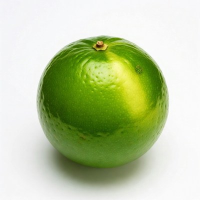 Fresh lime on a plain background