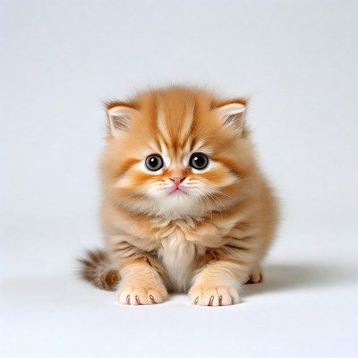 Orange cat with big eyes