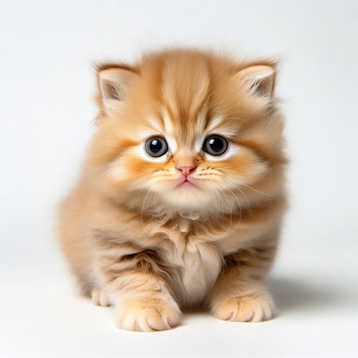 Cute kitten with fluffy fur