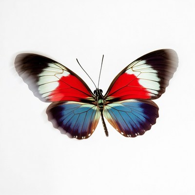 Colorful butterfly on display