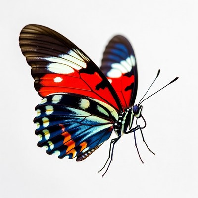 Colorful butterfly in flight