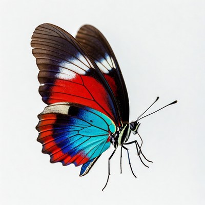 Colorful butterfly with bright patterns