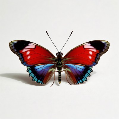 Colorful butterfly with open wings