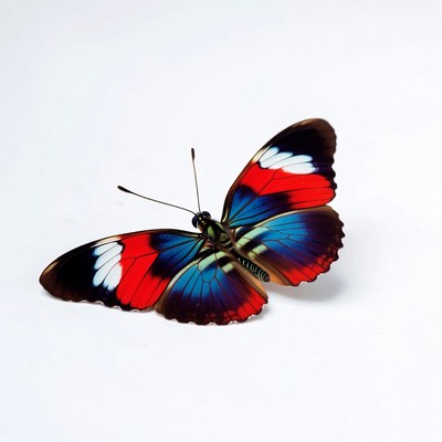 Colorful butterfly on a simple surface